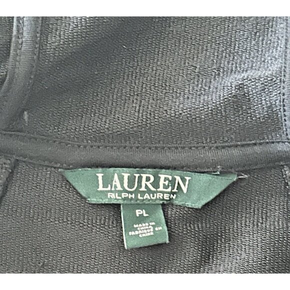 Ralph Lauren Track Athleisure Womens Vest Petite L Hoodie Black Sleeveless - Picture 5 of 9